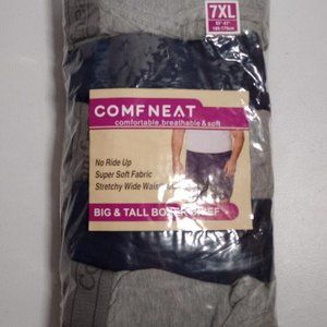 Comfneat Mens 5-Pack Big Tall 7XL Boxer Briefs Stretchable Breathable Underwear